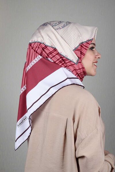 Sapphire Bijuteri نمط وشاح تيفيل منقوش ياقوتي-04 - اللون-04