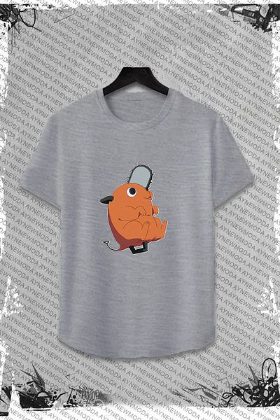 aynewmoda Tricou unisex Chainsaw Man - imprimat frontal, decolteu