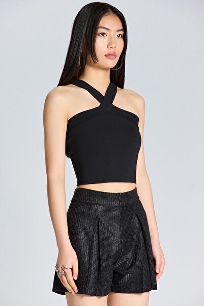 boutiquen 2646 Model - Black Crop Cross Body