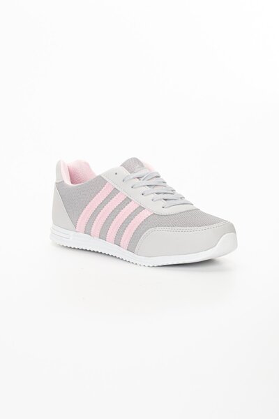 BOUIS Unisex Buz Pembe Bağcıklı Rahat Yumuşak Taban Şık Tasarım Sneaker Günlük Yürüyüş Spor Ayakkabı