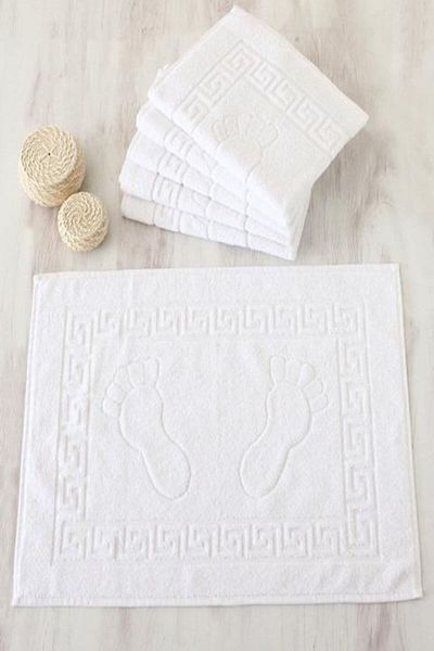 Tekstil Home Τύπος ξενοδοχείου Λευκό 4 Πετσέτες ποδιών σειράς Κύπρου