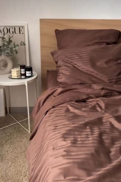 Tekstil Home Юношеска и детска серия Единичен 120x200 раиран комплект сатенена завивка с еластични чаршафи Всички цветове