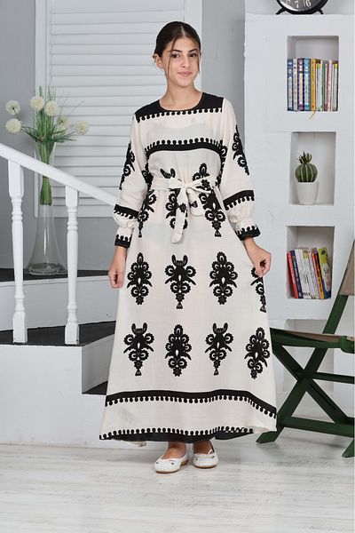 Asortik Kids Μακρύ χιτζάμπ φόρεμα 100% βαμβακερό για κορίτσια