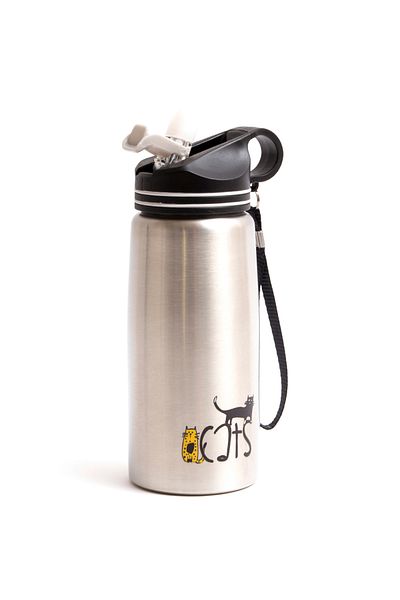 Biggdesign Cats Trinkflasche, Isolierte Wasserflasche, 680 ml