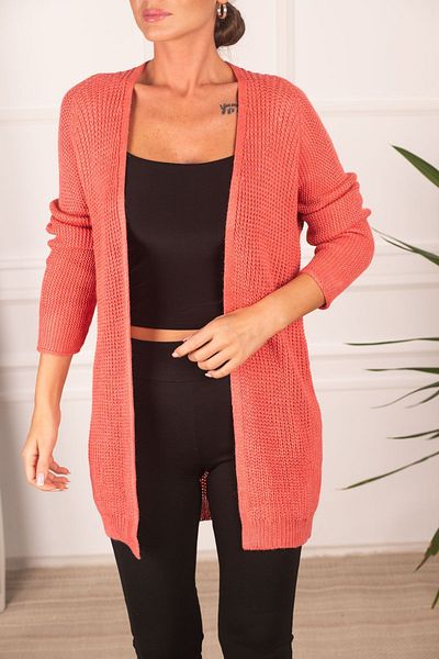 armonika Women's Light Pink Thessaloniki Knitted Cardigan ARM-24K069002