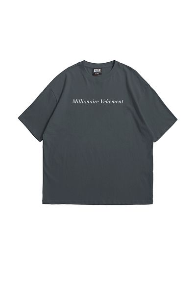 Sekizbiraltı V2 - Animal Patterned Dimension Printed Unisex Anthracite Oversize T-shirt