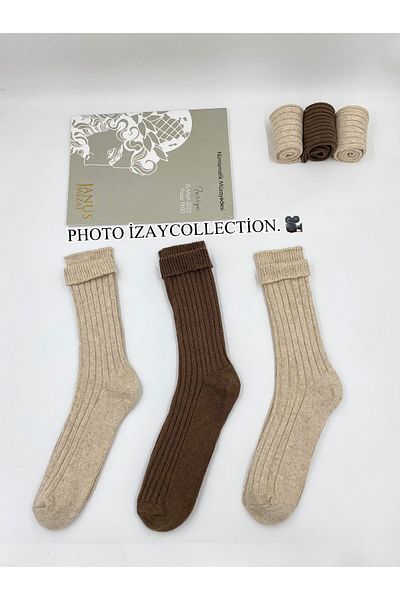 izaycollection STD 3 'ЧАСТИ СПЕЦИАЛНА ВЪЛНА АЛПАКА ДЕРБИ УНИСЕКС БОТУШИ ЧОРАПИ Класически