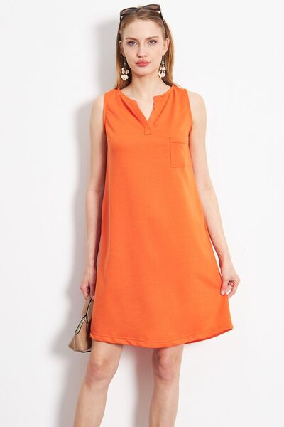 armonika Orange Midi Dress with Pockets, Women, ARM-19Y001122