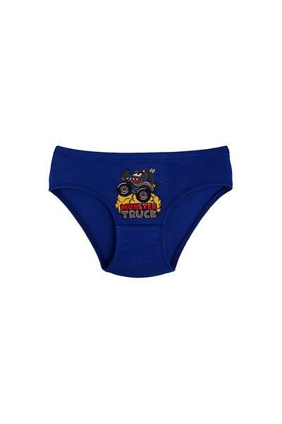 EQRU Boy's 5-piece Slip Pants - Monstr Truck Monster Truck Pattern, Mixed Colors