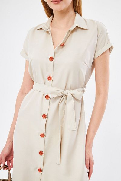 armonika Rochie cămașă cu mânecă scurtă, cu centură în talie, pentru femei ARM-19Y001068
