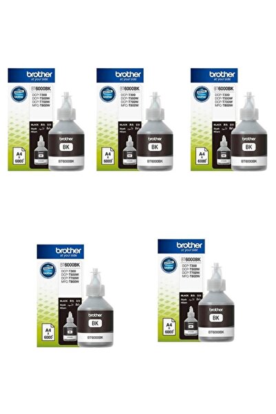 Brother Bt6000-bt-6000 Dcp-t720dw Orjinal 5'li Siyah Mürekkep