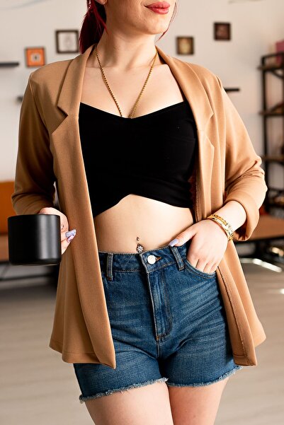 armonika Kadın Vizon Duble Kol Ceket Arm-18y001173