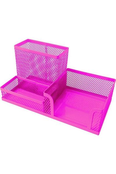 Bigpoint Metal Perforated 3 Compartment Set Pink