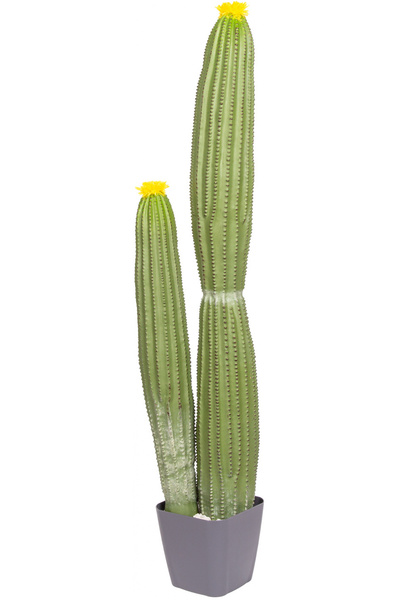 Herdekora Yapay Kaktüs Saksılı Sarı Çiçekli 92 Cm.