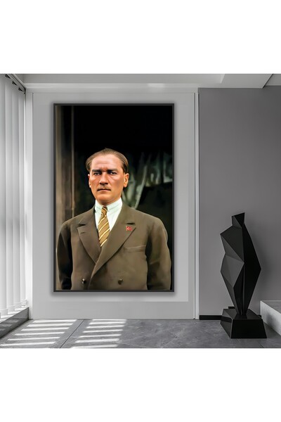 EMYA HOME Επιτραπέζιο γυαλί Ατατούρκ με μεταλλικό πλαίσιο