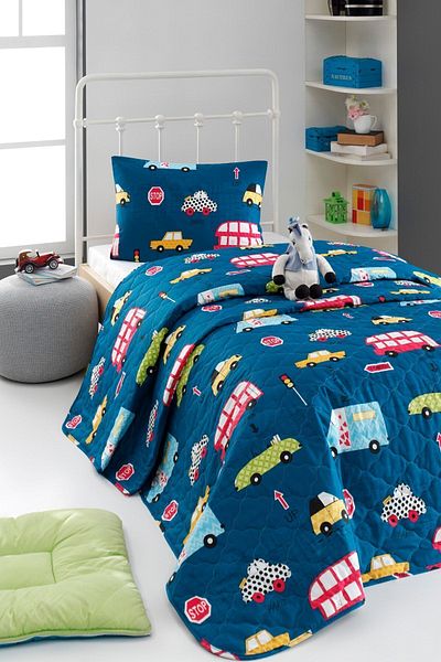 Eponj Home Set cuvertură de pat matlasată Paula Blue - Single