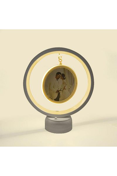 Nobbystar إطار صور دائري بإضاءة LED