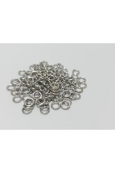 Yüksel Boncuk 5X1 mm Silver Plated Metal Ring (10 Gr)