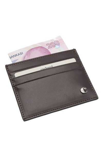 Cacharel Unisex Καφέ Δερμάτινη θήκη αναλίνης - 0244D06