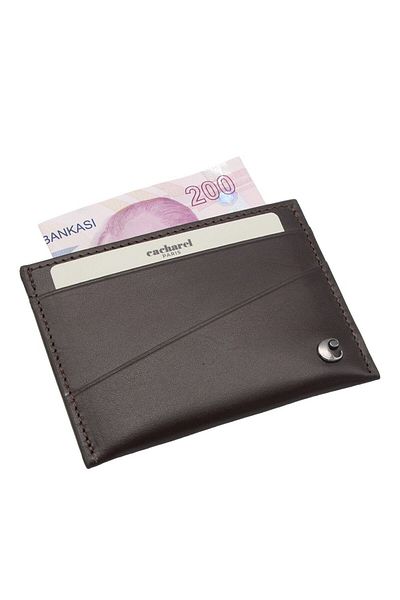 Cacharel Δερμάτινη θήκη πιστωτικής κάρτας 1983W18 Model Brown