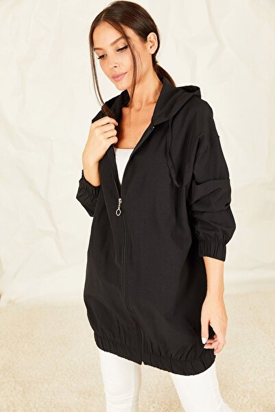 armonika Γυναικείο Μπράτσο με κουκούλα με μαύρο φερμουάρ-21K024030