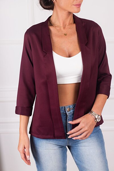 armonika Women's Plum Double Sleeve Jacket ARM-18Y001173