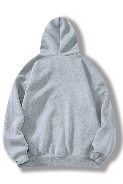 MODAGEN Φούτερ Unisex Γκρι Απλό Basic με κουκούλα