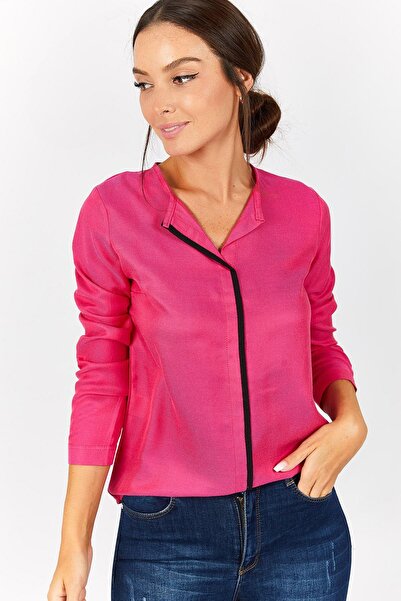 armonika Γυναικεία φούξια μπλούζα μπροστινή σωλήνωση βραχίονα-20K001023