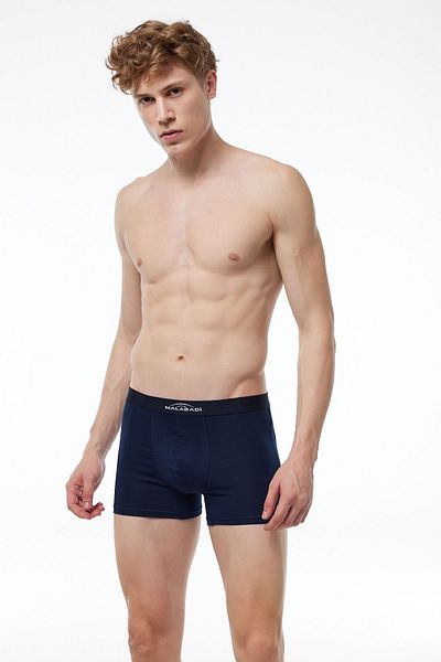 Malabadi Μπόξερ ανδρών Navy Blue - Cotton and Elastane 075