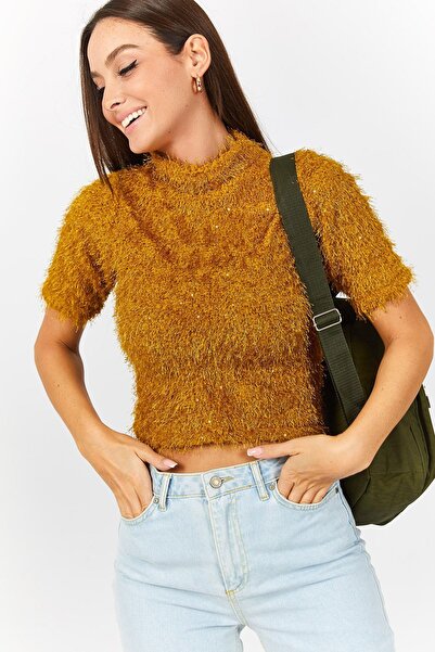 armonika Pulover cu mânecă scurtă, cu jumătate de gât țestoasă, cu barbă, muș...