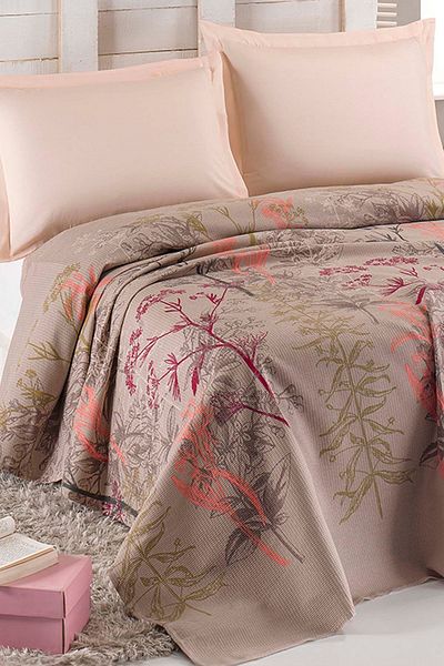 Eponj Home Φυσικό Πικέ Διπλό Urla Beige