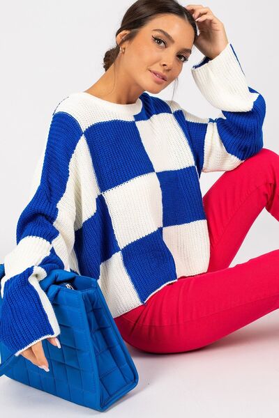 armonika سترة فضفاضة بنمط مربع للنساء من ساكس - 22Y124076