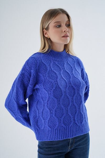 Trist Star Pulover Saks Color Oversize Half Fisherman Walk Tricot - Tricotat Fagure și Fire Speciale