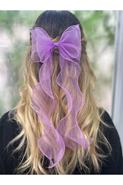 Melkady Aksesuar MelKady 517 - Φιόγκος με λάμψη, οργάντζα με βολάν, πολυτελής...