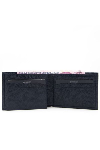 Pierre Cardin Navy Blue Leather Floater Men's Wallet - 3234a38