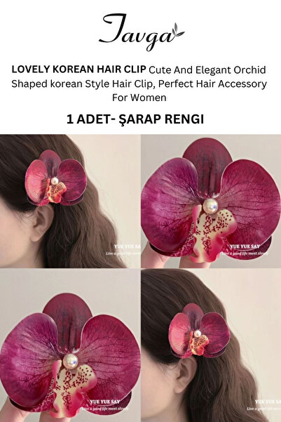 TAVGA Cute Korean Orkide Çiçeği Süslü Çok Amaçlı Pens Toka