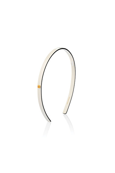 BALMAIN Cellulose Acetate Headband White/Black Small