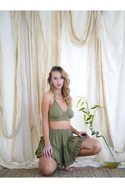 Zekids Muslin Fabric - Triangle Cut Tie-Up Bustier, Standard Size