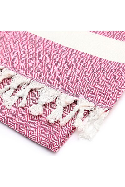 miatamer Fuchsia Large Size Peshtemal Beach Towel - 100% Cotton Soft