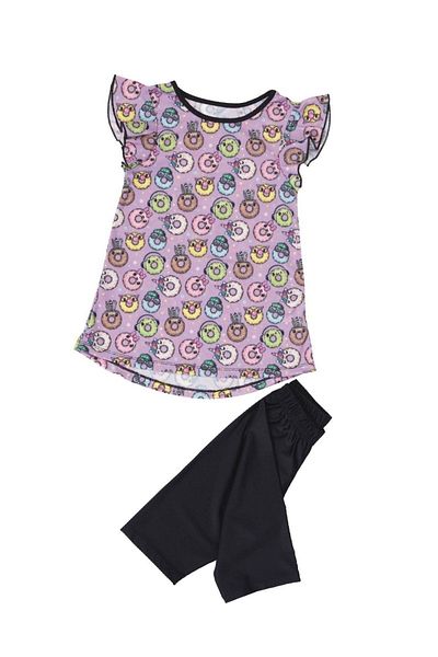 Emayo Short Sleeve Swimsuit with UV Protector and Shorts