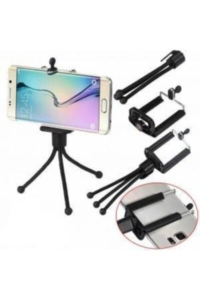 Bifirsat Akrobat Tripod Esnek Metal Telefon Tutucu Mini Tripod Başlık