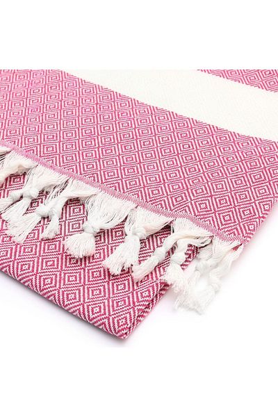 miatamer Πετσέτα θαλάσσης Fuchsia Large Size Peshtemal - 100% Cotton Soft