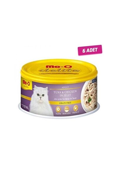 me-o 6 Adet - Meo Delite Tahılsız Jöle Içinde Ton Balıklı Ve Tavuklu Yetişkin...