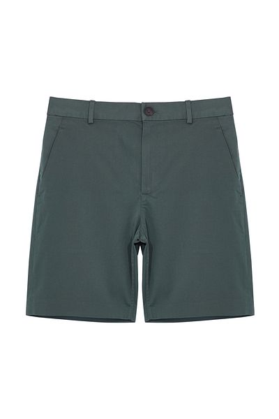 Trendyol Collection Πράσινο σορτς Gabardine Slim Fit - Bermuda TMNSS24SR00079
