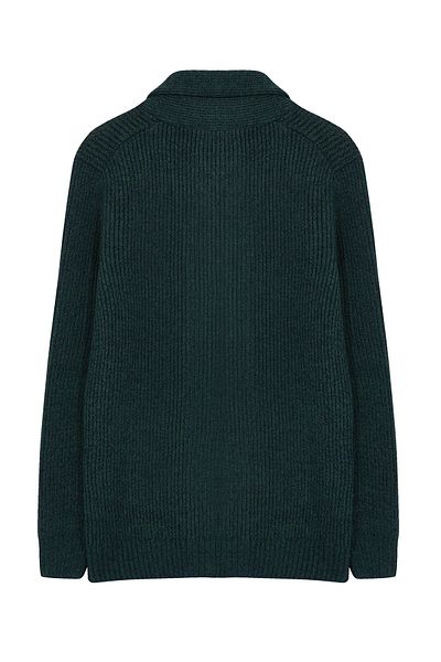 Trendyol Collection Μάλλινη πλεκτή ζακέτα με γιακά σμαραγδί - TMNAW22HI0134