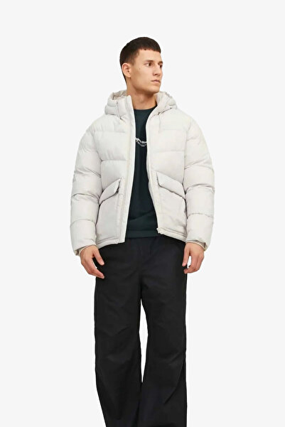 Jack & Jones Ανδρικό λευκό παλτό Jorvesterbro - Moonbeam 12238849