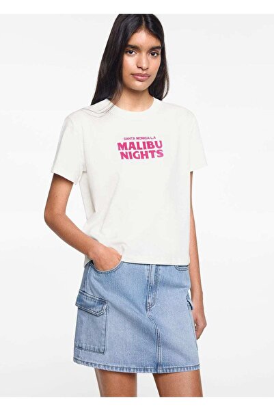 Mango Teen Tricou cu mesaj