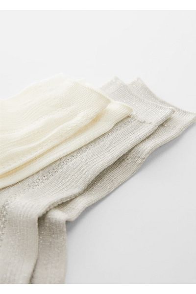 MANGO Woman Packung mit 2 gewebten Socken