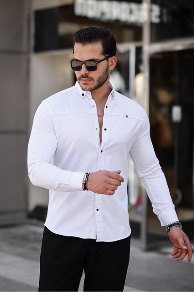 comstar Slim Fit Straight Snap τζιν πουκάμισο