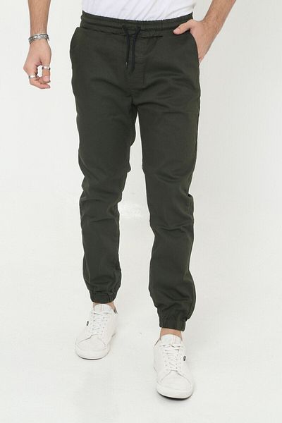 comstar Ανδρικό παντελόνι Basic Skinny Waist Elastic Khaki Jogger